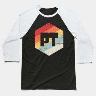 Retro PT Physical Therapy Graphic Baseball T-Shirt